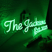 The Jacksons EST 2023 Green Neon Sign