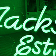 The Jacksons EST 2023 Green Neon Sign