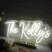 The Kellys White Neon Sign