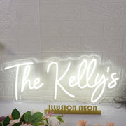 The Kellys White Neon Sign