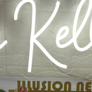 The Kellys White Neon Sign