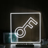 The Keys Pattern White Neon Sign