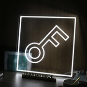 The Keys Pattern White Neon Sign