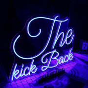 THe Kick Back Blue Neon Sign