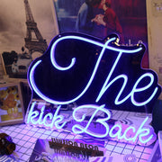 THe Kick Back Blue Neon Sign