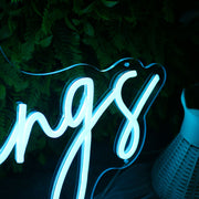 The Kings Blue Neon Sign