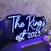 The Kings EST 2023 Blue Neon Sign