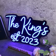 The Kings EST 2023 Blue Neon Sign