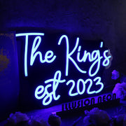 The Kings EST 2023 Blue Neon Sign