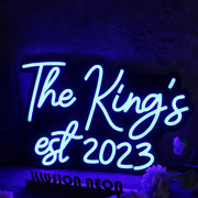 The Kings EST 2023 Blue Neon Sign