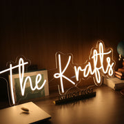 The Krafts Yellow Neon Sign