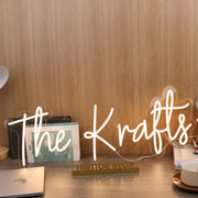 The Krafts Yellow Neon Sign