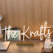 The Krafts Yellow Neon Sign