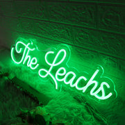 The Leachs Green Neon Sign