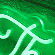 The Leachs Green Neon Sign