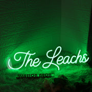 The Leachs Green Neon Sign