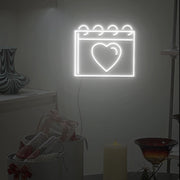 The Love Calendar Neon Sign Neon Light Signs Custom For Wedding Bar Party Decoration