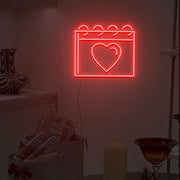 The Love Calendar Neon Sign Neon Light Signs Custom For Wedding Bar Party Decoration