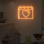 The Love Calendar Neon Sign Neon Light Signs Custom For Wedding Bar Party Decoration