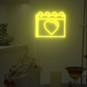 The Love Calendar Neon Sign Neon Light Signs Custom For Wedding Bar Party Decoration