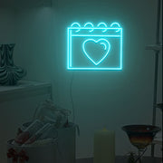 The Love Calendar Neon Sign Neon Light Signs Custom For Wedding Bar Party Decoration