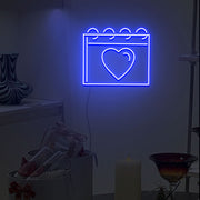 The Love Calendar Neon Sign Neon Light Signs Custom For Wedding Bar Party Decoration