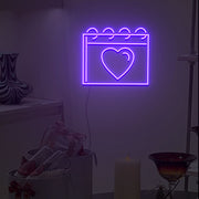 The Love Calendar Neon Sign Neon Light Signs Custom For Wedding Bar Party Decoration