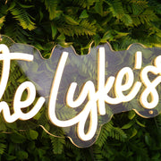 The Lykes Yellow Neon Sign