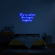 The Magic Happens Neon Sign