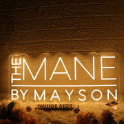 The Mane By Mayson Yellow Neon Sign