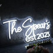 The Spears EST 2023 White Neon Sign