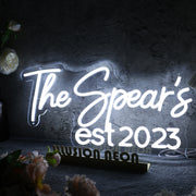 The Spears EST 2023 White Neon Sign