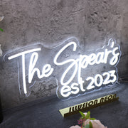 The Spears EST 2023 White Neon Sign