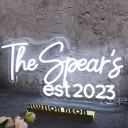 The Spears EST 2023 White Neon Sign