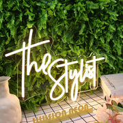 The Stylist Yellow Neon Sign