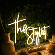 The Stylist Yellow Neon Sign