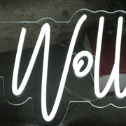 The Wolletts White Neon Sign