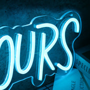 The World Is Yours Blue Custom Neon Sign