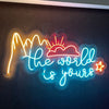 The World Is Yours with Mountain Sun Star Neon Sign