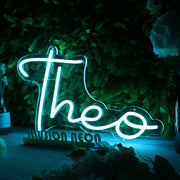 Theo Blue Neon Sign