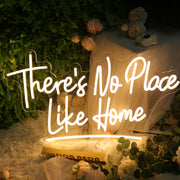 There is No Place Like Home Yellow Neon Sign