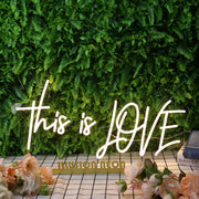 This Is Love Yellow Neon Sign