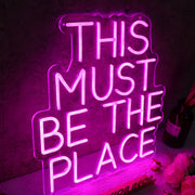 THIS MUST BE THE PLACE Purple Neon Sign