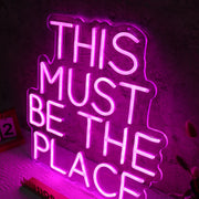 THIS MUST BE THE PLACE Purple Neon Sign