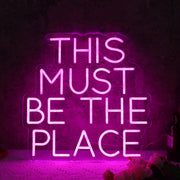 THIS MUST BE THE PLACE Purple Neon Sign