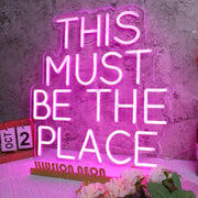 THIS MUST BE THE PLACE Purple Neon Sign