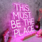 THIS MUST BE THE PLACE Purple Neon Sign