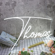 Thomas White Name Neon Sign