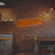 Three-Dimensional Freedom Word LED Neon Sign