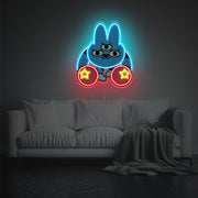 Three Eyed Rabbit LED Neon Acrylic Artwork